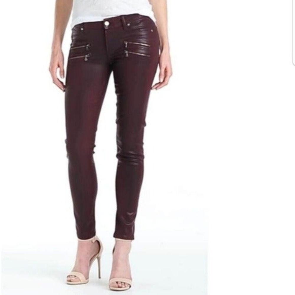 PAIGE Edgemont Coated Skinny Jeans